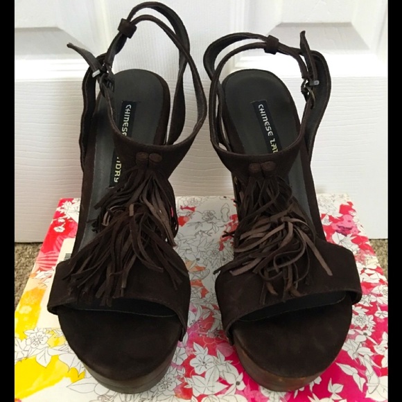 Chinese laundry tassel wedge sandals - Picture 4 of 10